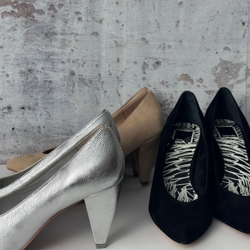 DOLCE VITA Pumps (LOT of 3) - Black, Tan, Silver